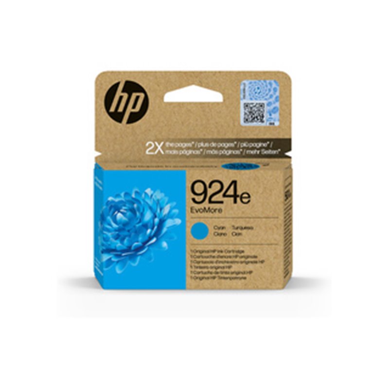 HP 924e Cartouche d'encre authentique Cyan EvoMore