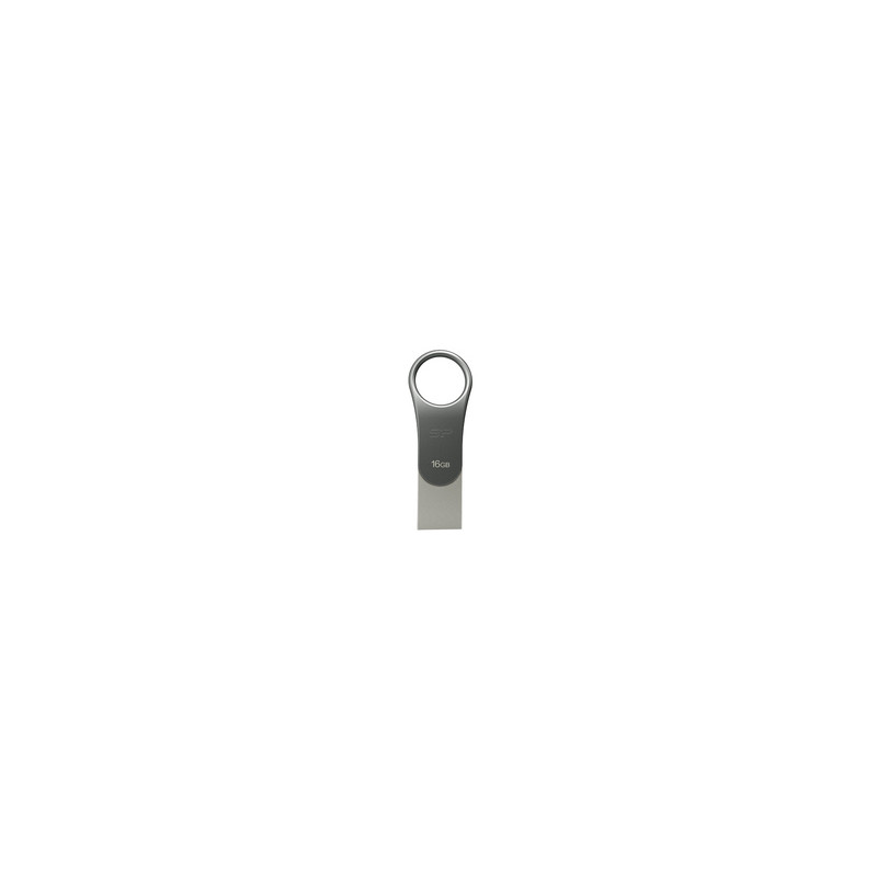 Silicon Power Mobile C80 lecteur USB flash 16 Go USB Type-A / USB Type-C 3.2 Gen 1 (3.1 Gen 1) Titane