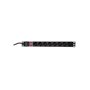 LogiLink PDU8C01 unité de distribution d'énergie 8 sortie(s) CA 1U Noir