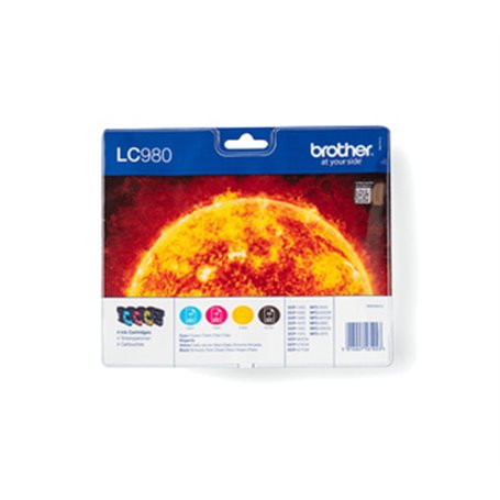 Brother LC-980VALBPDR cartouche d'encre 4 pièce(s) Original Noir