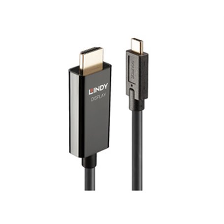Lindy 43315 câble vidéo et adaptateur 5 m USB Type-C HDMI Type A (Standard) Noir