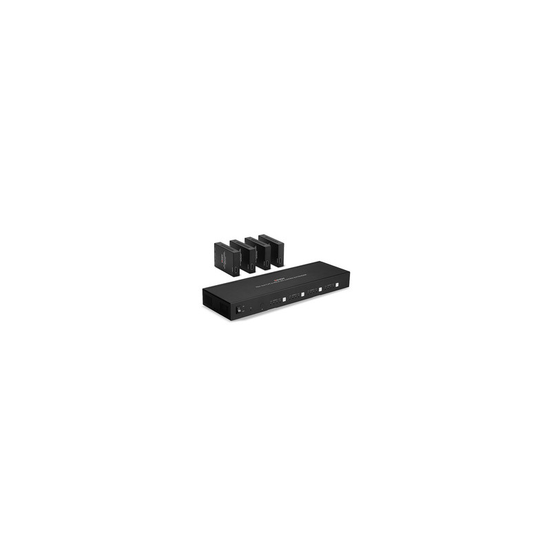 Lindy 38328 extension audio/video Émetteur et récepteur AV Noir