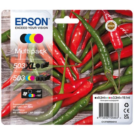 Epson 503 XL cartouche d'encre 4 pièce(s) Original Rendement élevé (XL) Noir