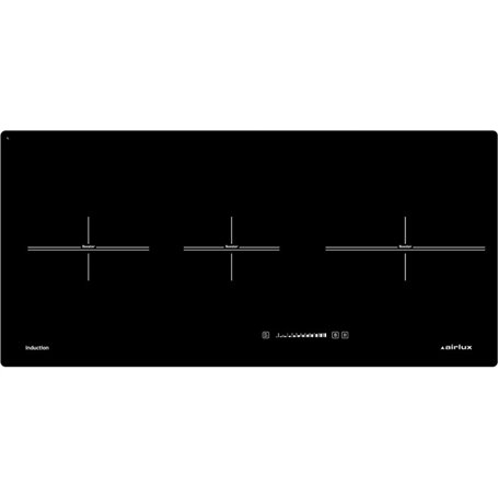 Airlux ATI83BK - Table de cuisson à induction - 3 plaques