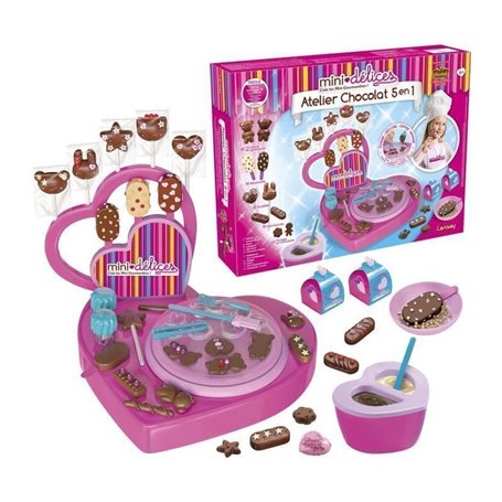 LANSAY Mini delices Jeu de cuisine Mon super atelier Chocolat 5 en 1 - Fille - a partir de 6 ans