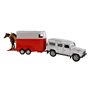 Kids Globe Die-cast Land Rover with Horse Trailer 1:32