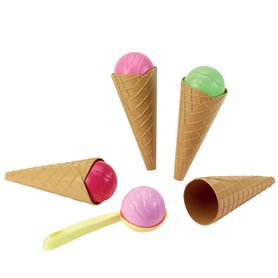 Ecoiffier - Sachet 4 cornets de glace Ecoiffier - Sachet 4 cornets de glace