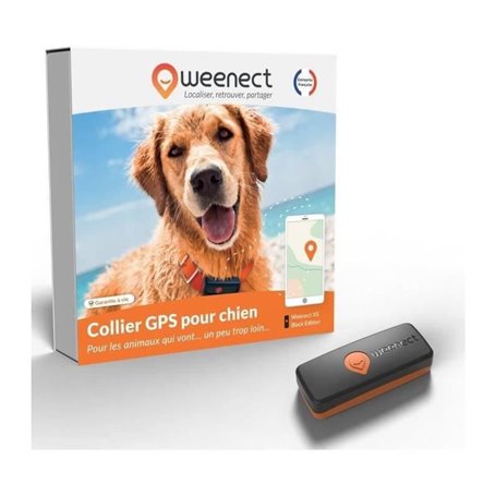 Traceur GPS pour Chien - Weenect XS (Black Edition 2023)