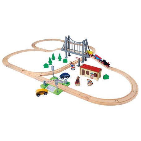 Eichhorn Train Track with Bridge Playset