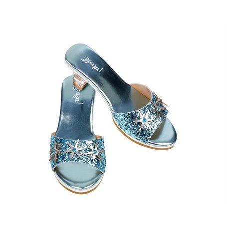 Mules a talon haut Princesse des neiges bleu glitter