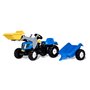 Rolly Toys Tracteur a pedales + remorque rollyKid New Holland