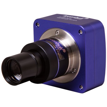 Caméra numérique Levenhuk M1000 Plus au microscope