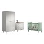 Billy set Commode armoire blanc lit vert