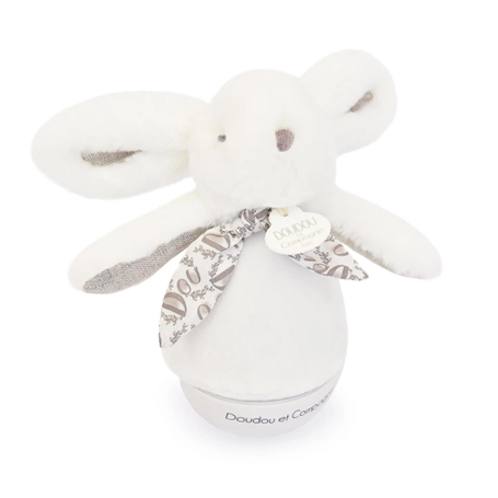 Doudou & Compagnie Peluche musicale Lapin Culbuto Blanc