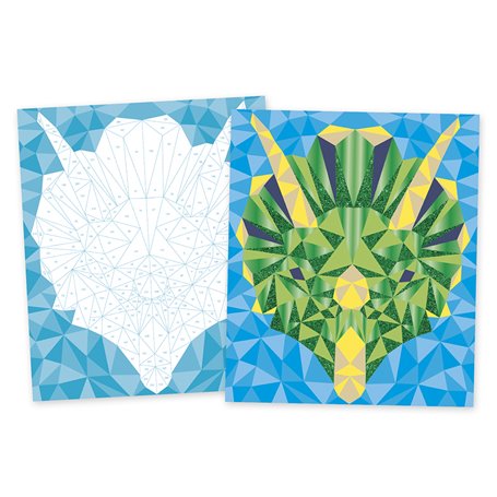 Mosaiques en mousse theme dinosaures