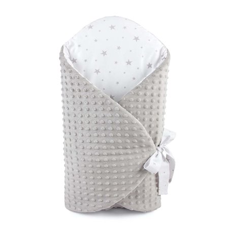 Gigoteuse d'emmaillotage évolutive- Minky Stella - minkygris