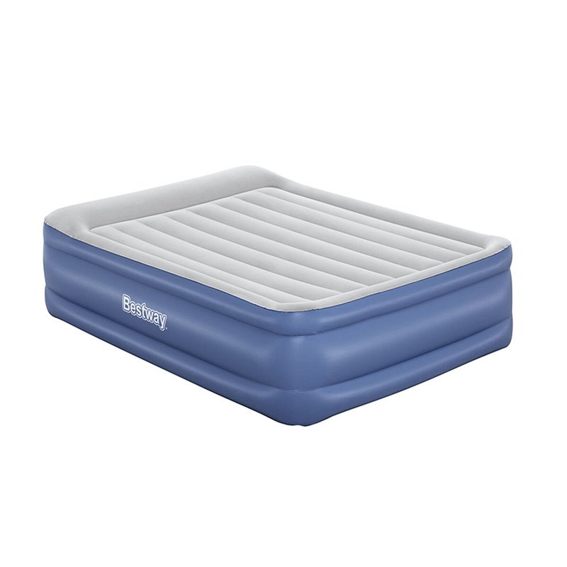 Bestway Lit gonflable matelas 2 places Tritech avec pompe électrique intégrée et revêtement antimicrobien 2,03 m x 1,52