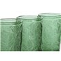Set de Verres Home ESPRIT Vert Verre Avec relief 370 ml