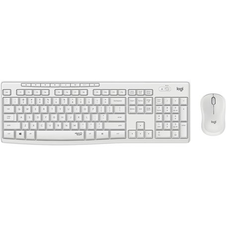 Logitech MK295 Silent Wireless Combo clavier Souris incluse Bureau USB QWERTY Italien Blanc