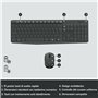 Logitech MK235 clavier Souris incluse Universel USB QWERTY Italien Gris