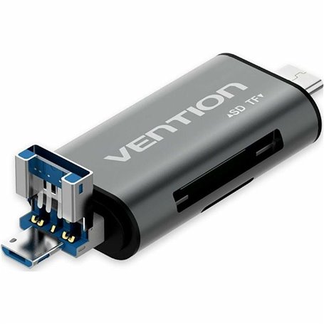 Vention CCHH0 lecteur de carte mémoire USB Type-A/USB Type-C/Micro-USB Gris