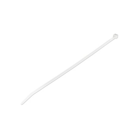 StarTech.com Colliers de Serrage 25 cm Blancs - Largeur 4 mm - Diam. faisceau 68 mm - Résistance traction 22 kg - Fermeture glis