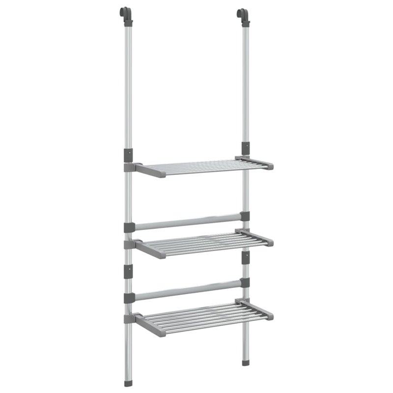 Image secondaire de vidaXL Séchoir à linge suspendu à 3 niveaux Aluminium