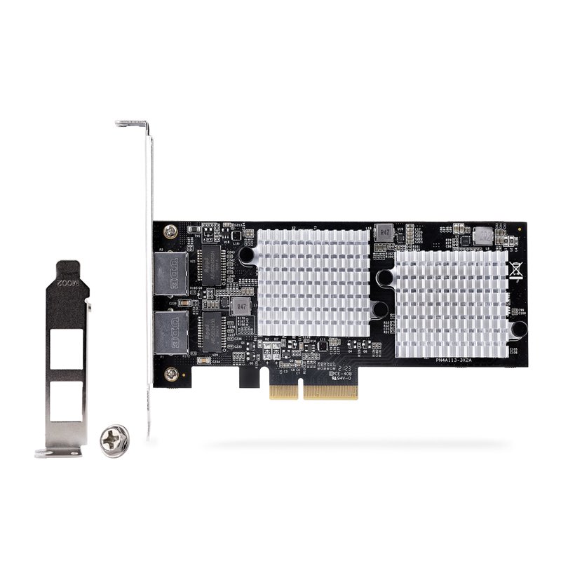 Carte Réseau PCIe 10G Dual Port - Intel X550AT, 10GBASE-T & NBASE-T, Compatible 10/5/2.5/1GbE, Pour Serveur/PC