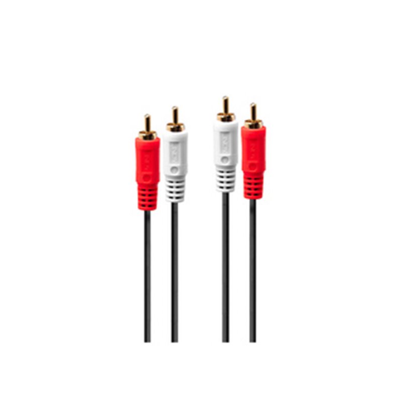 Lindy 35662 câble audio 3 m 2 x RCA Noir, Rouge, Blanc