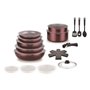 Batterie de cuisine - Tous feux dont induction - ARTHUR MARTIN - AM2503 - Aluminium - 18 pieces - Poignée amovible