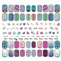 Clemetnoni - Kit manucure panthosphorescent pour enfant - Vernis, faux ongles et autocollants - Dés 7 ans