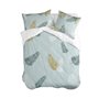Housse de Couette HappyFriday Blanc Foliage mint  Multicouleur 180 x 220 cm