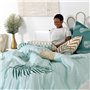 Housse de Couette HappyFriday Blanc Foliage mint  Multicouleur 180 x 220 cm