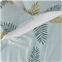 Drap HappyFriday Blanc Foliage Mint Multicouleur 210 x 270 cm