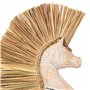 Figurine Décorative Alexandra House Living Noir Naturel Bois verre Algues marines Cheval 52 x 10 x 30 cm