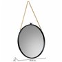Miroir mural Alexandra House Living Noir verre Fer 1 x 60 x 60 cm