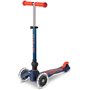 Trottinette 3 Roues Mini Micro Deluxe Bleu Marine Pliable LED