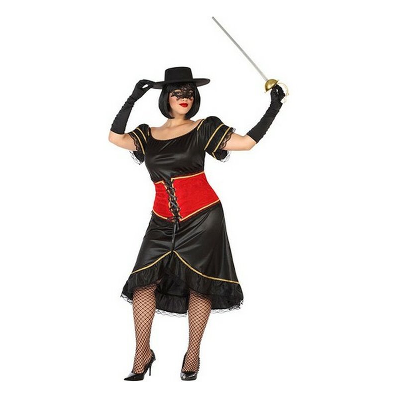 Image secondaire de Déguisement pour Adultes Noir Super héros (1 Unités)