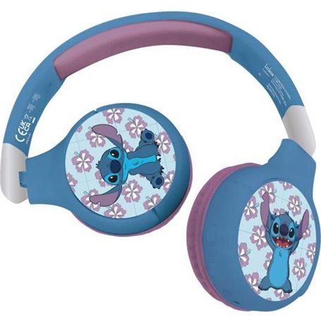 Lexibook - Casque 2 en 1 Disney Stitch - Bluetooth et Filaire