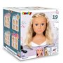 Smoby - Tete a coiffer blonde - Facile a coiffer - 19 accessoires réalistes - Levres thermosensibles - Trappe de rangeme