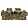 Plateau Alexandra House Living Doré verre Aluminium Bois MDF 13 x 6 x 25 cm