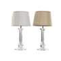 Lampe de bureau Home ESPRIT Blanc Beige Métal 60 W 220 V 25 x 25 x 50 cm (2 Unités)