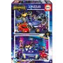 Set de 2 Puzzles Educa  Batwheels
