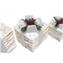 Set de boîtes décoratives DKD Home Decor LED Blanc Argenté 25 x 25 x 28 cm (3 Pièces)