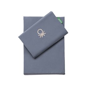 Parure de couette Benetton TEVERE Bleu foncé 150 x 240 cm 2 Pièces