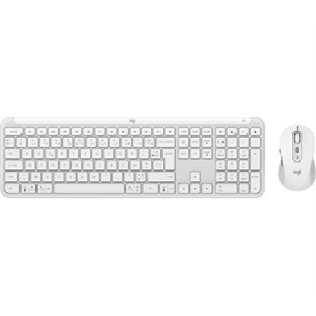 Logitech MK950 Signature Slim clavier Souris incluse Bureau RF sans fil + Bluetooth AZERTY Français Blanc