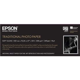Epson Pap Photo Traditionnel 300g 17" x 15m
