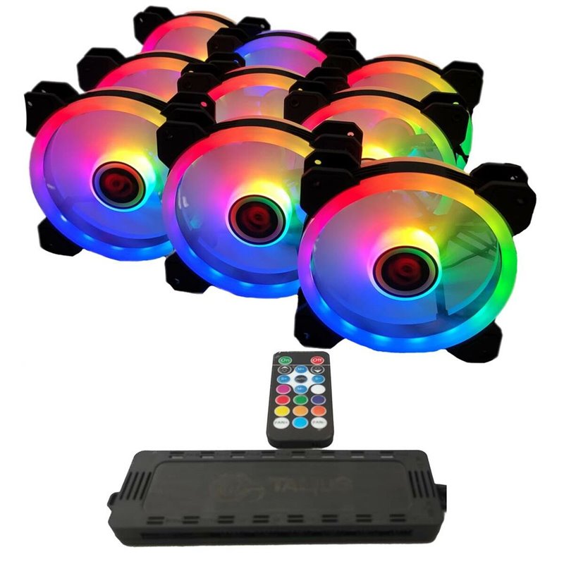 TALIUS Ventola Iris Spectrum RGB 12cm: Ventola Per PC Con Illuminazione RGB (Bianca)