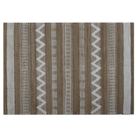 Tapis Home ESPRIT Blanc Marron Boho 75 x 175 x 1 cm