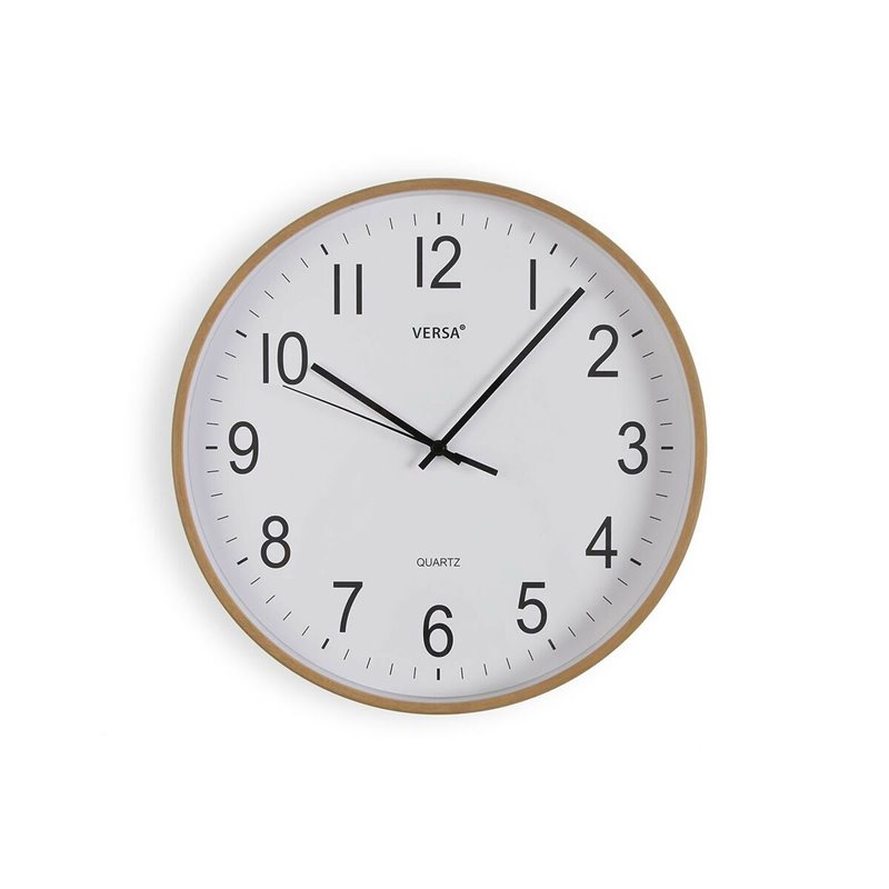 Horloge Murale Versa Plastique Quartz Bois MDF 4 x 30 x 30 cm